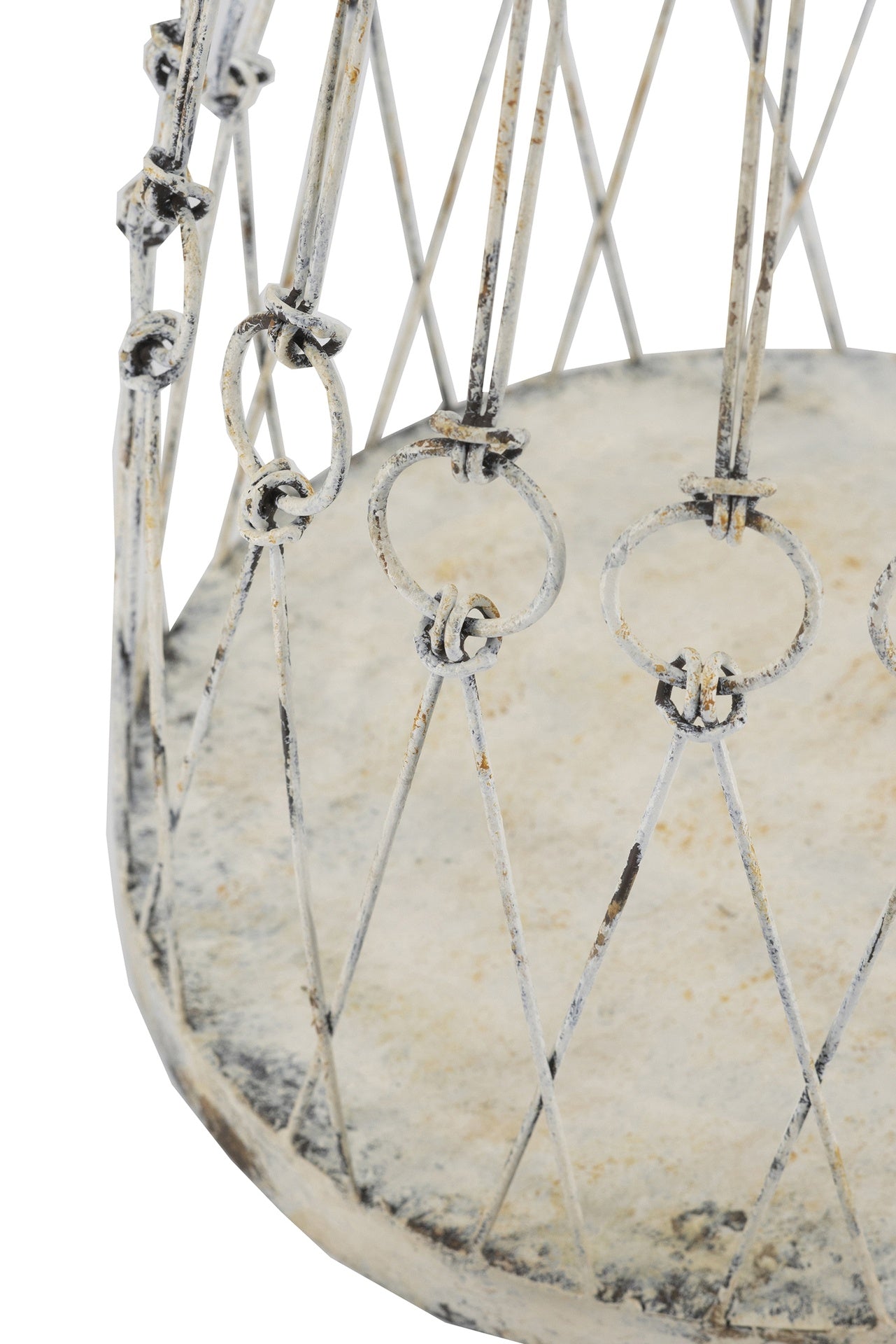 13.5x13.5x34" Distressed White Finish Princess Birdcage Birdhouse, Garden Outdoor Decor