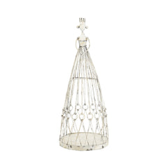 13.5x13.5x34" Distressed White Finish Princess Birdcage Birdhouse, Garden Outdoor Decor