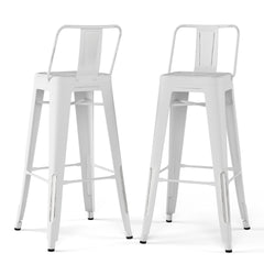 Rayne - 30" Metal Bar Stool (Set of 2) - Distressed White
