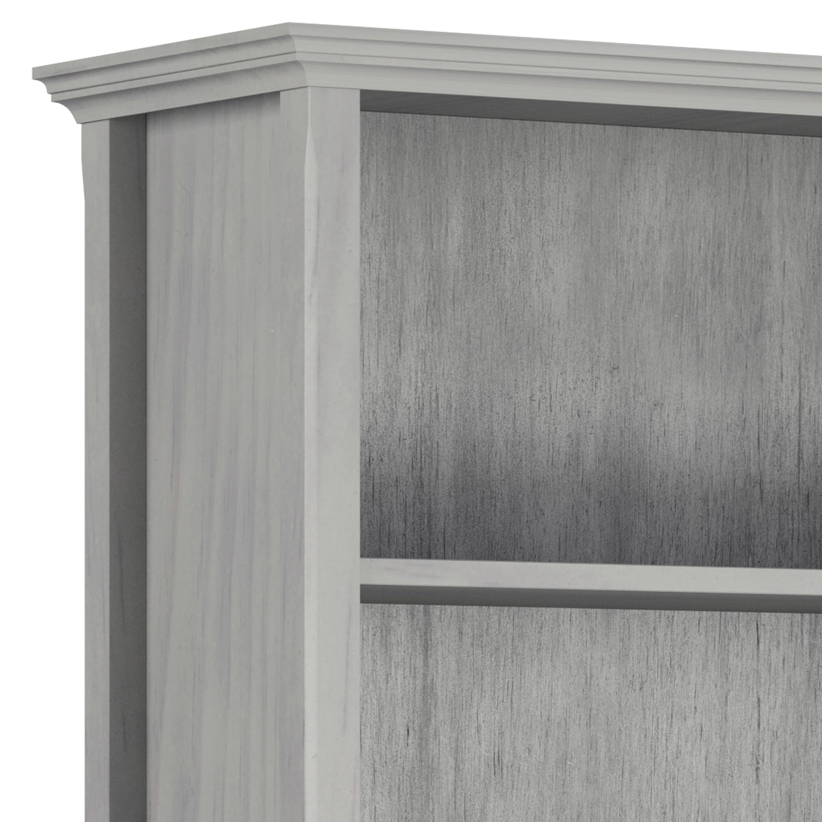 Amherst 30 inch Solid Wood 5 Shelf Bookcase in Fog Grey