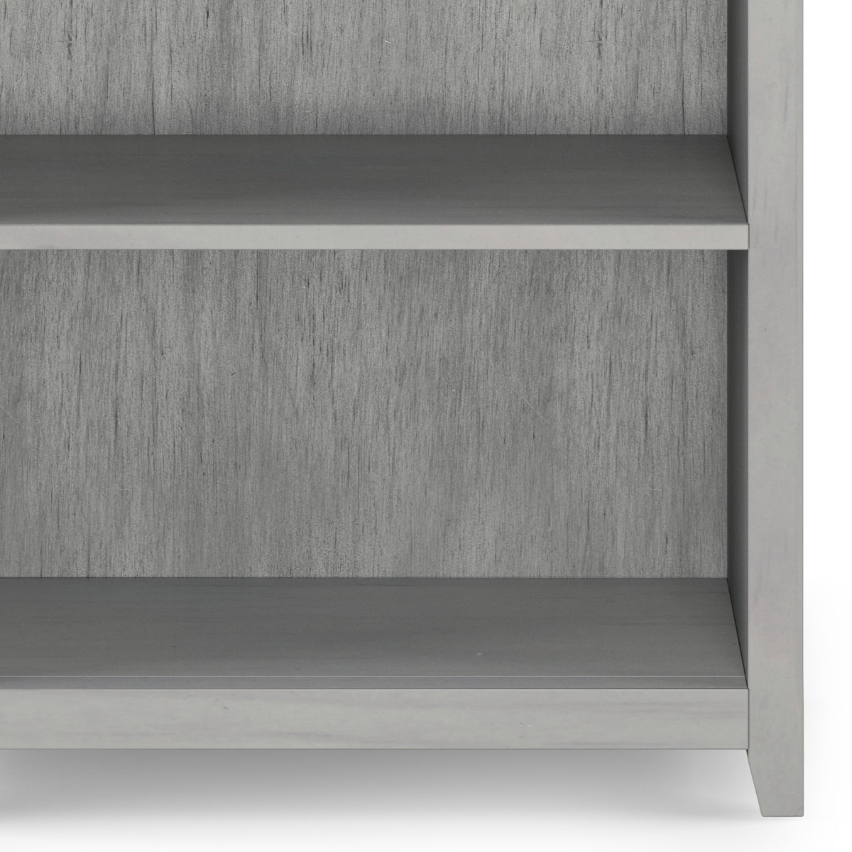 Amherst 30 inch Solid Wood 5 Shelf Bookcase in Fog Grey