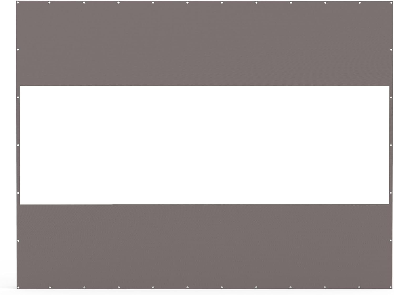 Heavy Duty Outdoor Clear Panel Curtain, 18 oz Waterproof PVC Polyester Curtain, Weather Resistant & Tearproof for Patios, Gazebos, Pergolas, Privacy Screen (10'H x 13'W, Gray)