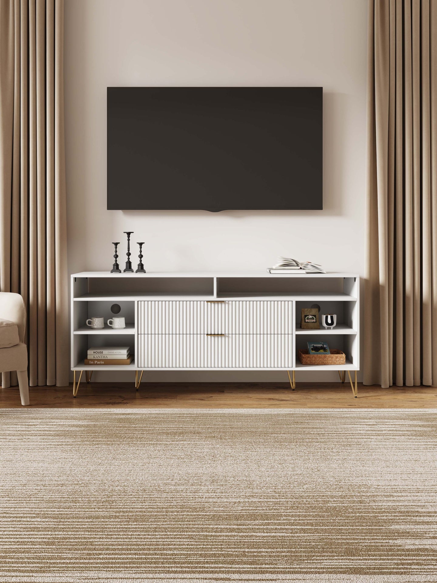 TV Stand in White