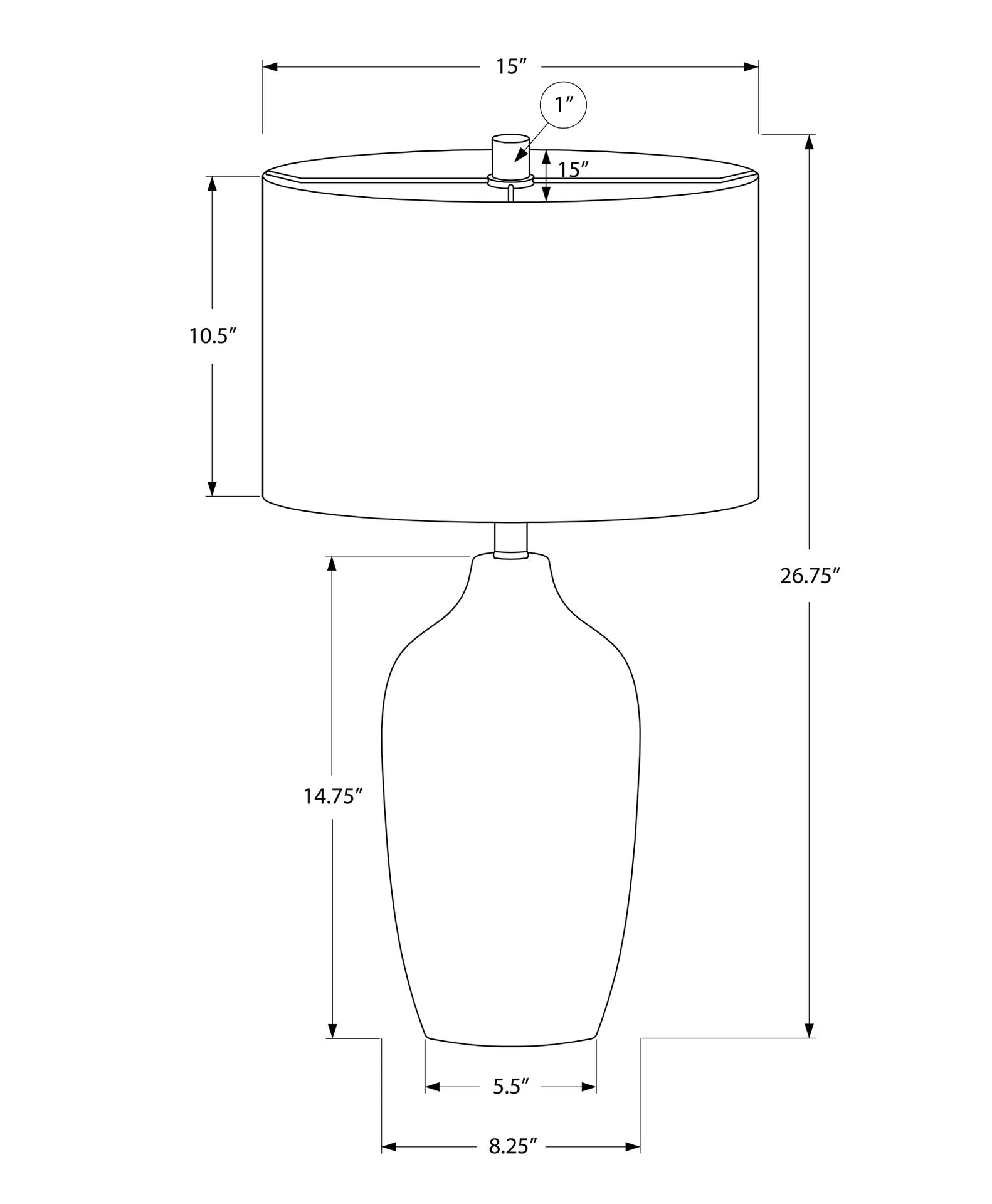 Lighting, 27"h, Table Lamp, Grey Ceramic, Beige Shade, Contemporary