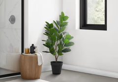 Artificial Plant, 28" Tall, Garcinia Tree, Indoor, Faux, Fake, Floor, Greenery, Potted, Real Touch, Decorative, Green Leaves, Black Pot