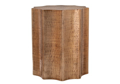 Accent Table, Drum, Side, End, Nightstand, Lamp, Living Room, Bedroom, Copper Metal, Contemporary, Modern