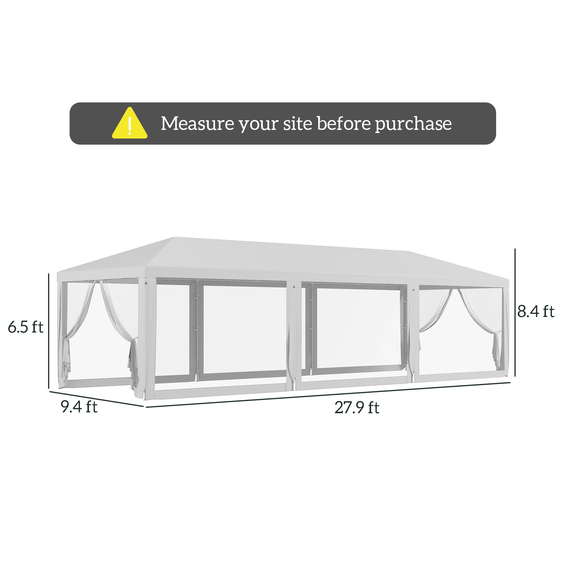 Shade Shelter,Party Tent,Outdoor Canopy & Gazebo with Removable Sidewalls