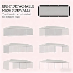 Shade Shelter,Party Tent,Outdoor Canopy & Gazebo with Removable Sidewalls