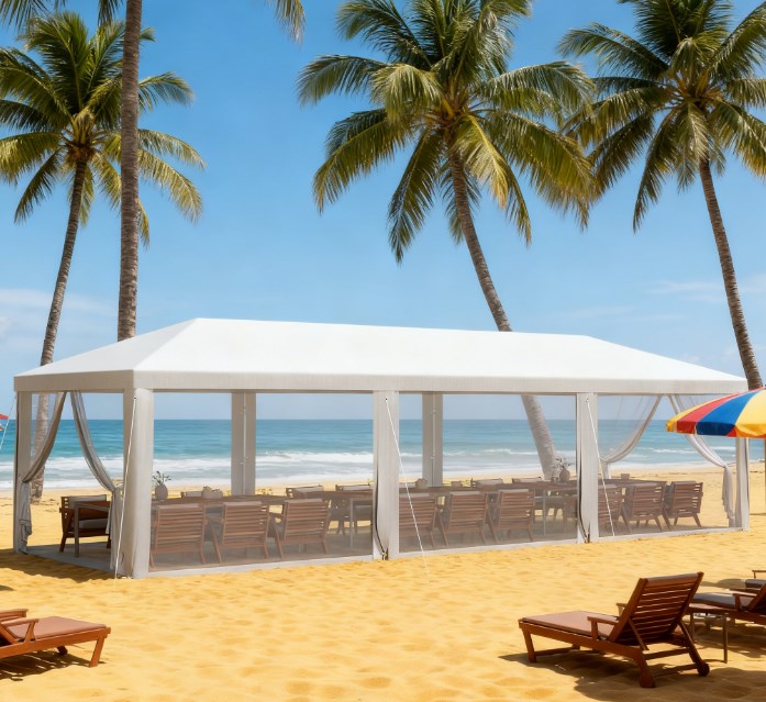 Shade Shelter,Party Tent,Outdoor Canopy & Gazebo with Removable Sidewalls