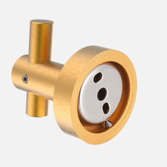 Round Base Wall Hanging Hook with Screws- Brushed Gold Hook, 4 Pack, for Entry Shoe Cabinet, Wardrobe Bathroom Bedroom Furniture Hardware