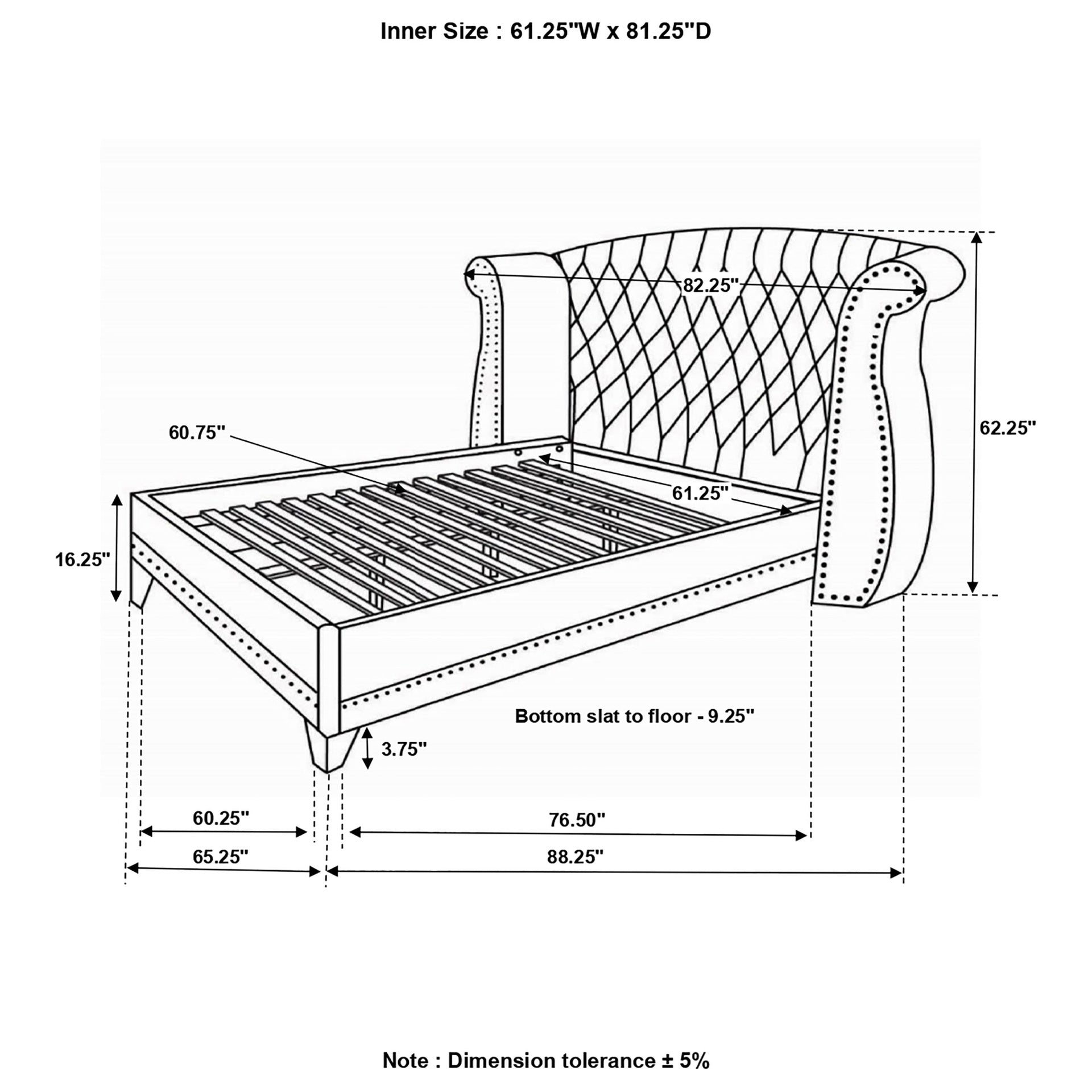Tamsin Black Queen Bed