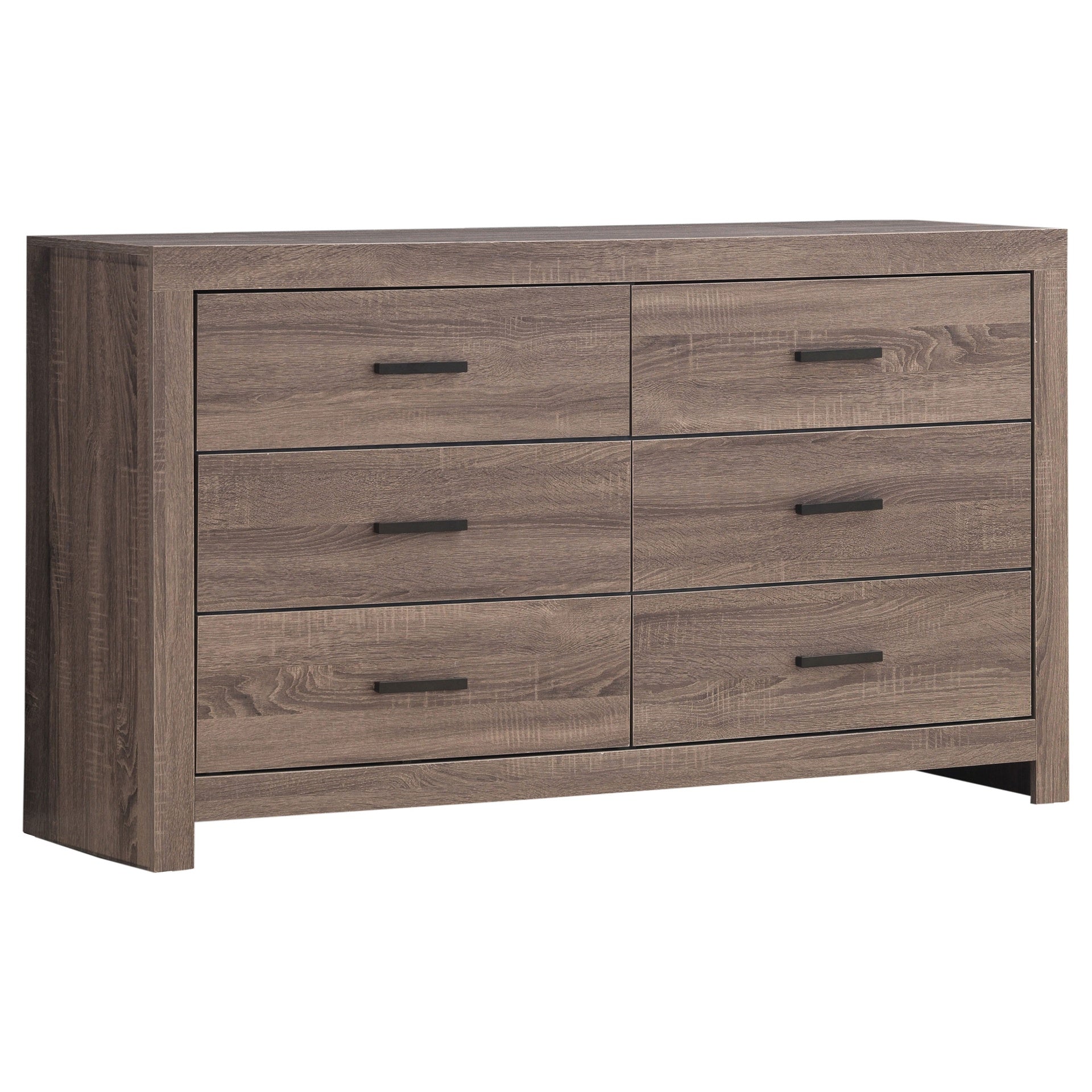 Geary Oak 5-piece Slatted Headboard Panel Bedroom Set