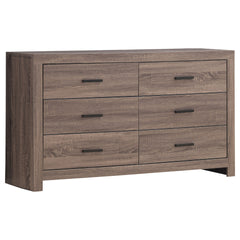 Geary Oak 5-piece Slatted Headboard Panel Bedroom Set