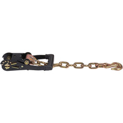 Car Tie Down with Chain Anchors, Lasso Style 2"×120" Tire Straps, 5865 LBS Working Load, 11023 LBS Breaking Strength, with Heavy Duty Ratchets for Passenger Car, ATV, SUV, UTV, Truck, 4-Pack