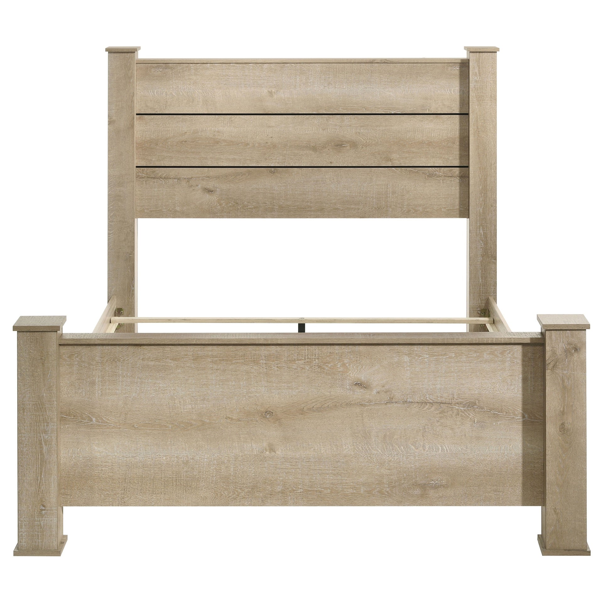 Sansome Weathered Oak Queen Panel Bed
