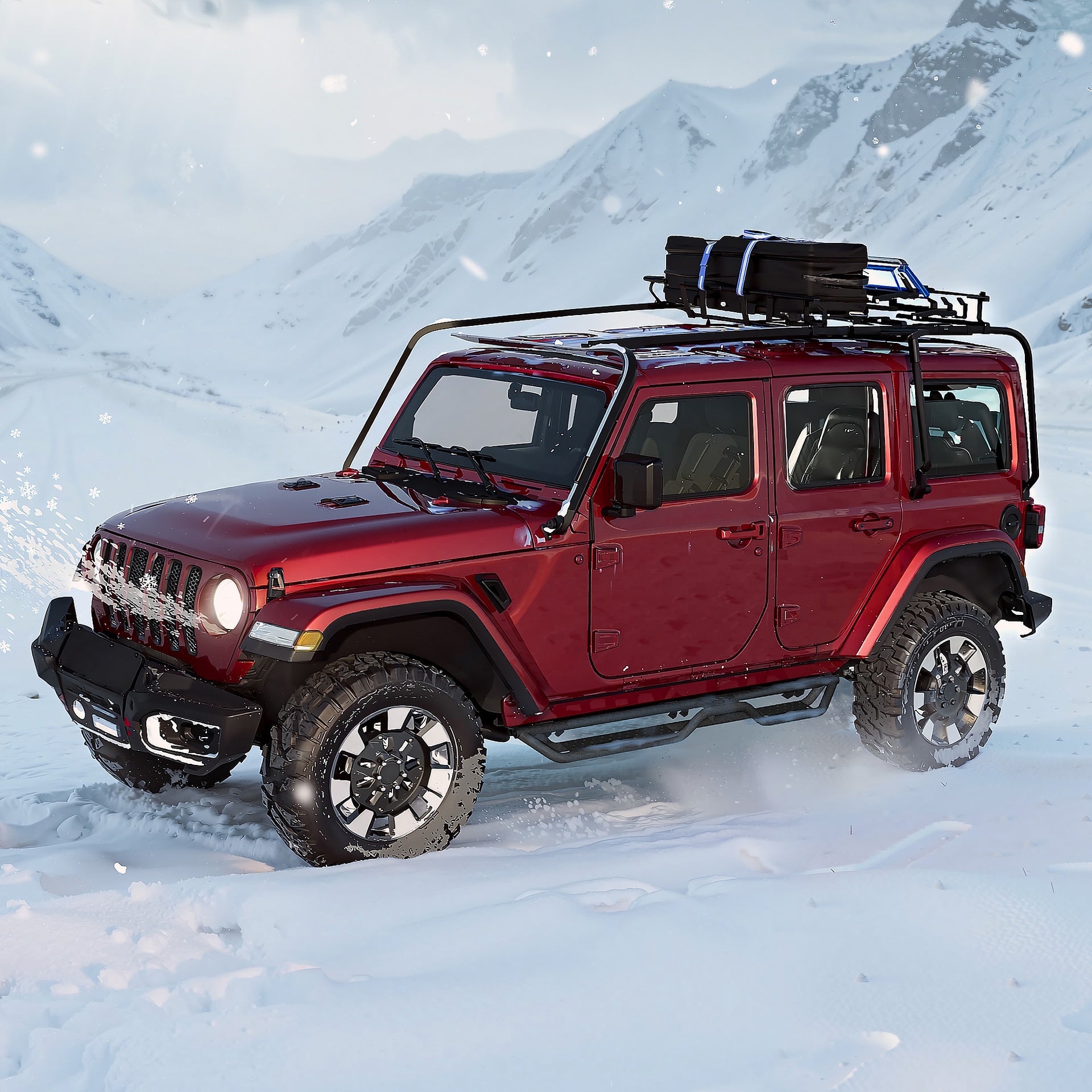 Running Boards Nerf Bars Side Steps For 2018-2026 Jeep Wrangler JL 4 Door 2PCS