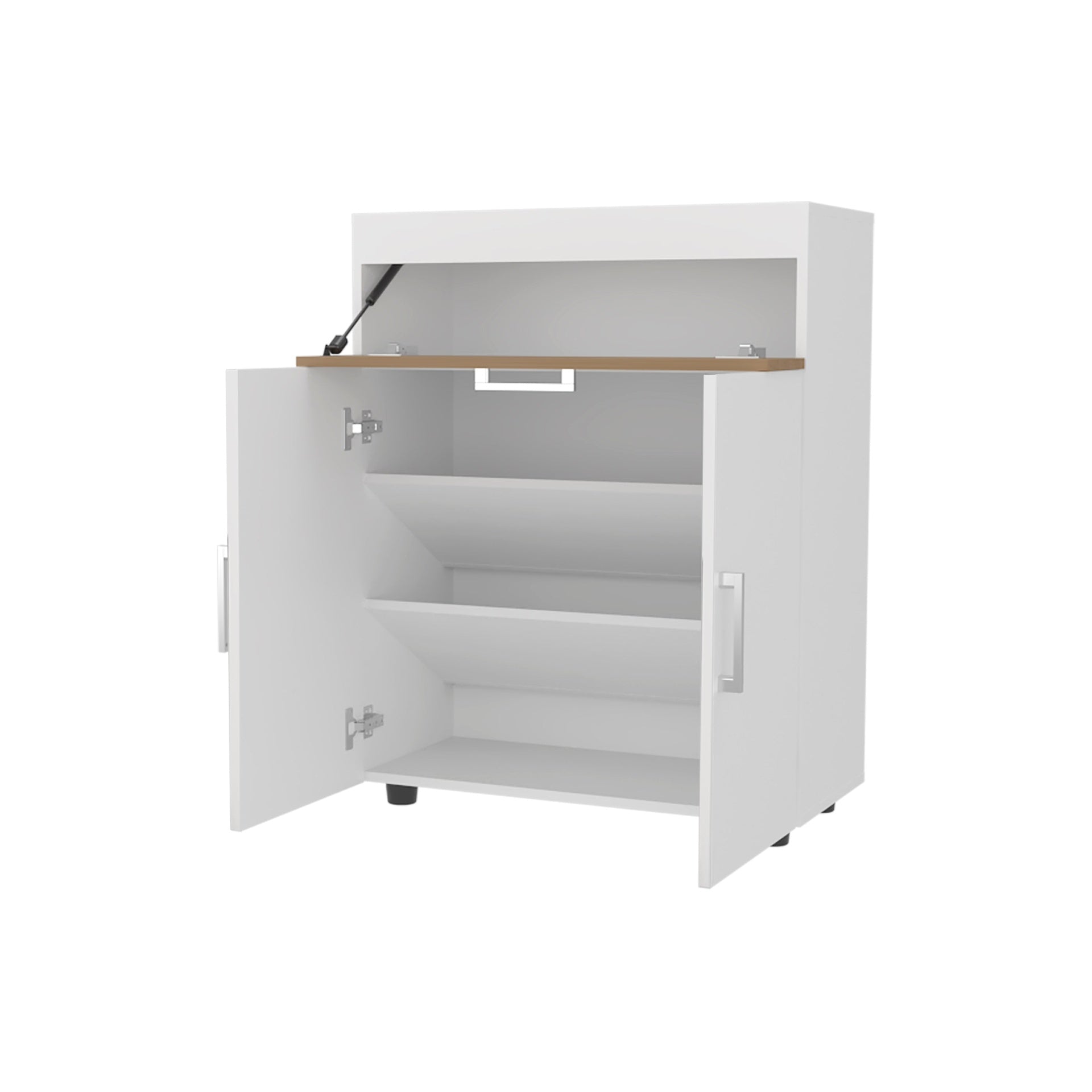 Pneumatic Lift-Up Compartment Shoe Rack