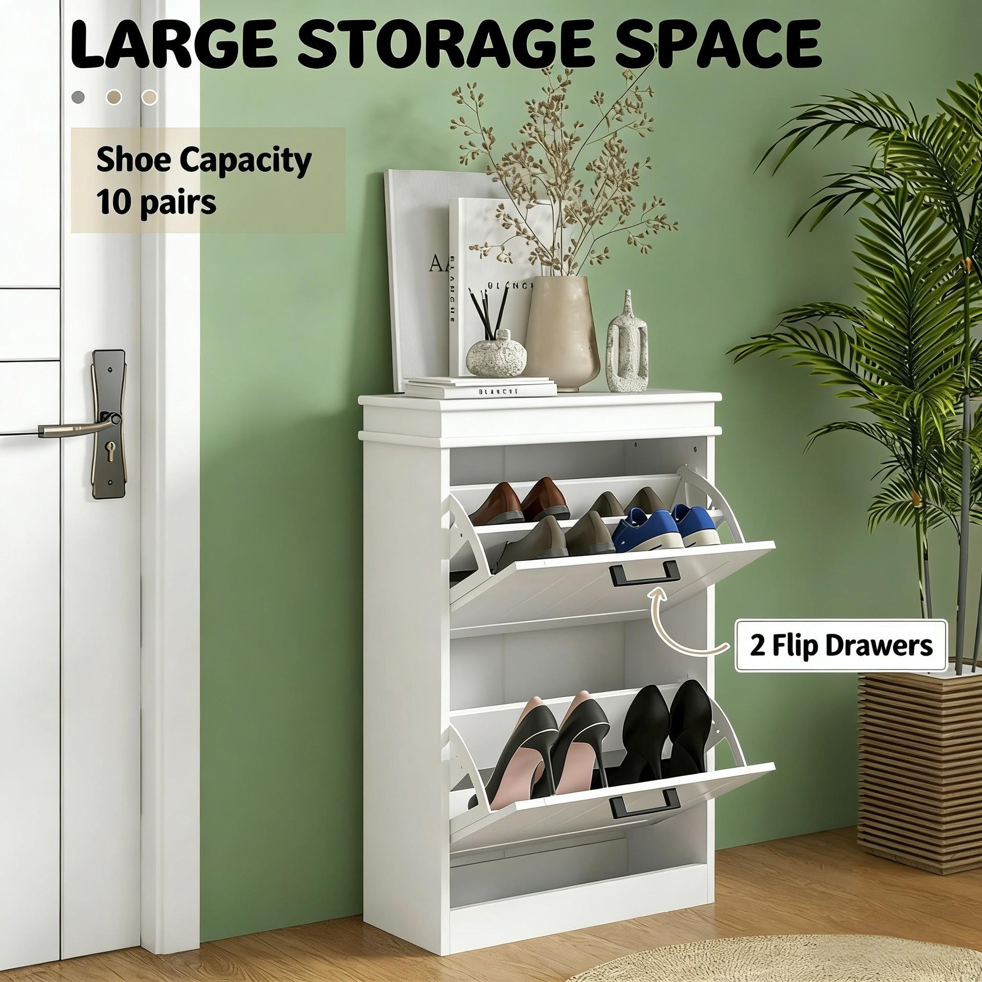 Nordic Style Storage Organizer,Slim Shoe Storage Cabinet