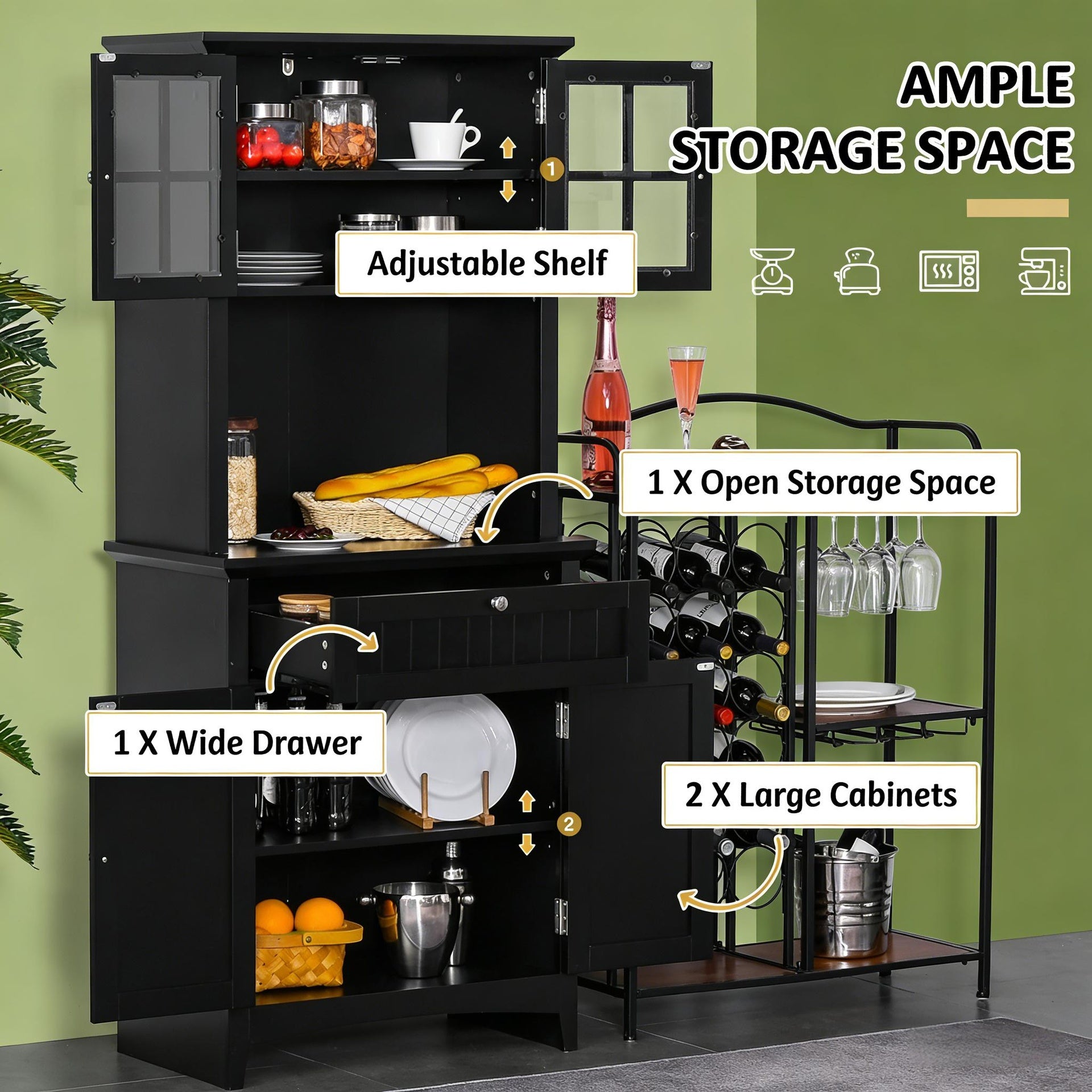 Home Storage Cabinet,Kitchen Pantry Cabinet