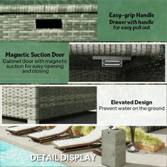 Outdoor Pool Storage,Towel Rack,Outdoor Storage Cabinet