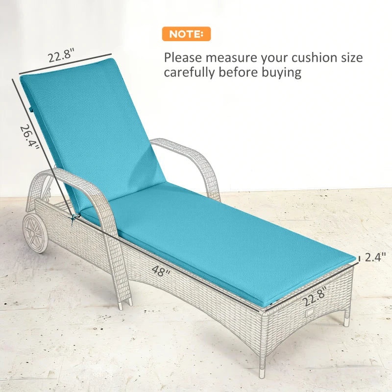 Lounge Chair Cushion Set,Foldable Lounge Cushion Set of 2