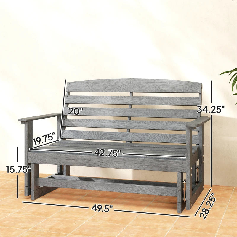 Patio Bench,Outdoor Glider Bench,Loveseat Patio Glider Bench