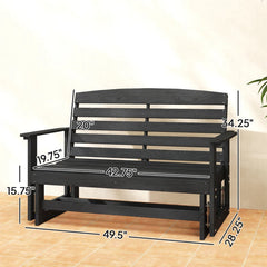Loveseat Patio Glider Bench,Comfortable Outdoor Bench