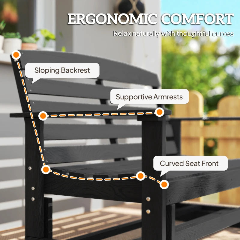Loveseat Patio Glider Bench,Comfortable Outdoor Bench