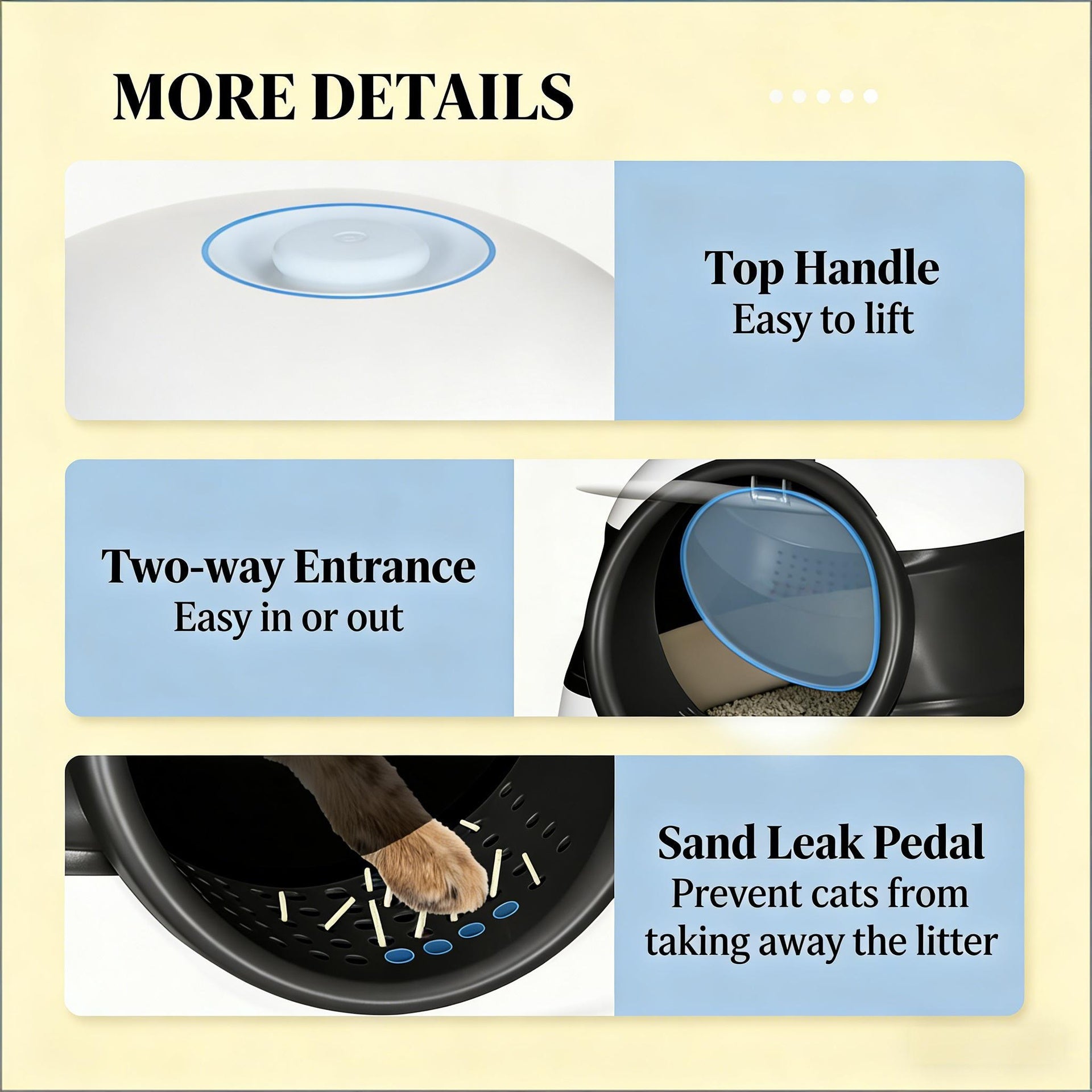 Cat Litter Box,Litter Box with Lid