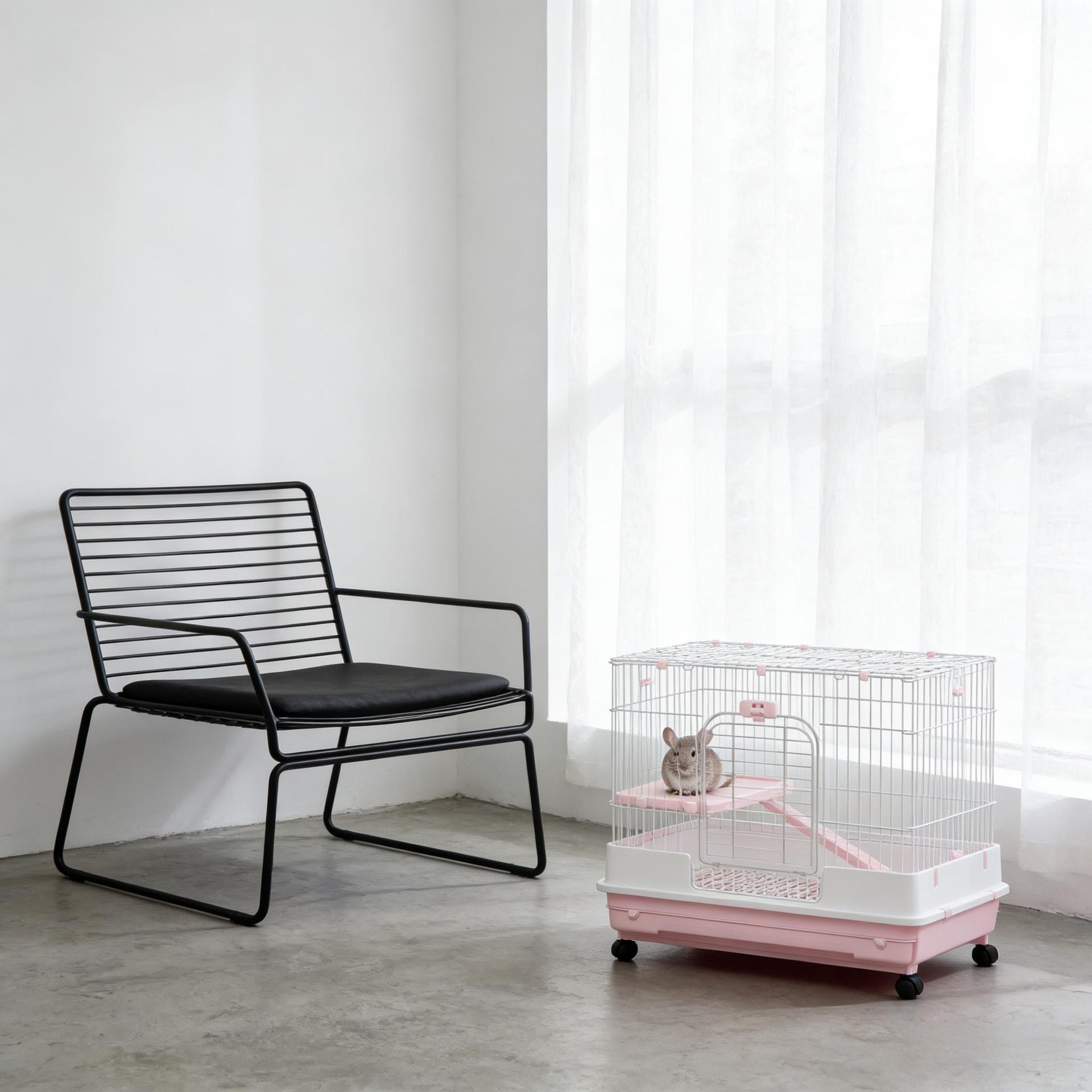 Pet House with Wheels,Small Animal Cage Rabbit Hutch