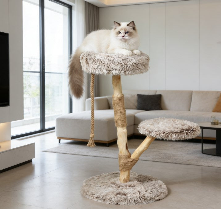 Cat Tree,Cat Tree for Indoor Cats with Wooden Scratching Posts