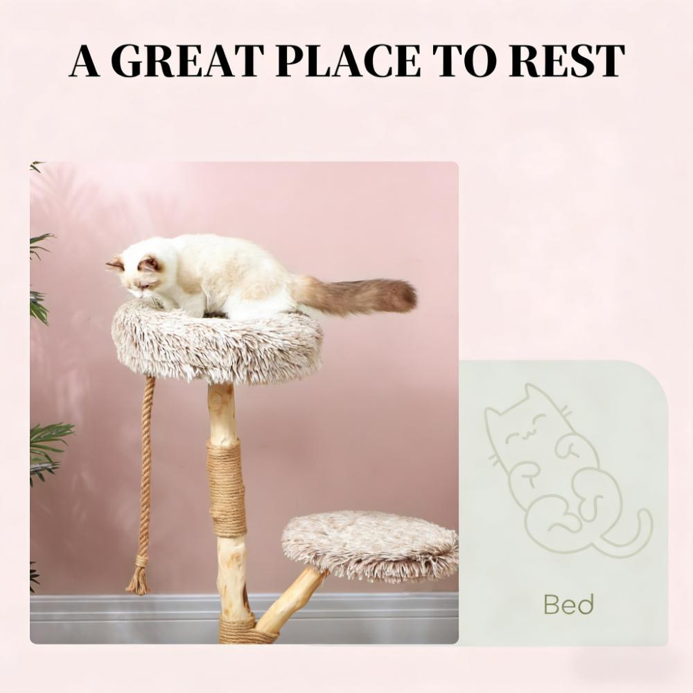 Cat Tree,Cat Tree for Indoor Cats with Wooden Scratching Posts