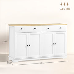 Elegant Style Buffet Cabinet with Storage Drawers,Sideboard, Adjustable Shelves for Your Home