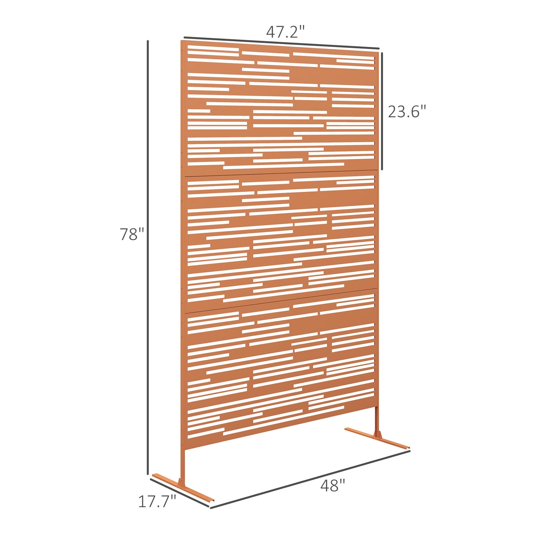 Freestanding Decorative Privacy Fence Screen,Space Divider,Metal Outdoor Privacy Screen, for Indoor and Outdoor