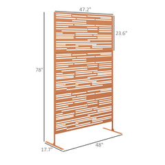 Freestanding Decorative Privacy Fence Screen,Space Divider,Metal Outdoor Privacy Screen, for Indoor and Outdoor