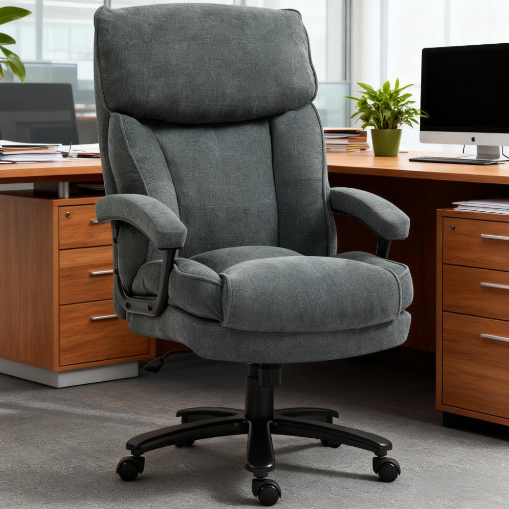 Office Chair with Plush Padding & Smooth Swivel for All-Day Work & Relaxation