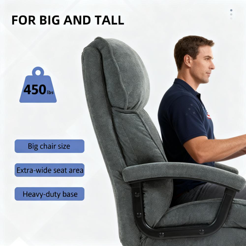 Office Chair with Plush Padding & Smooth Swivel for All-Day Work & Relaxation