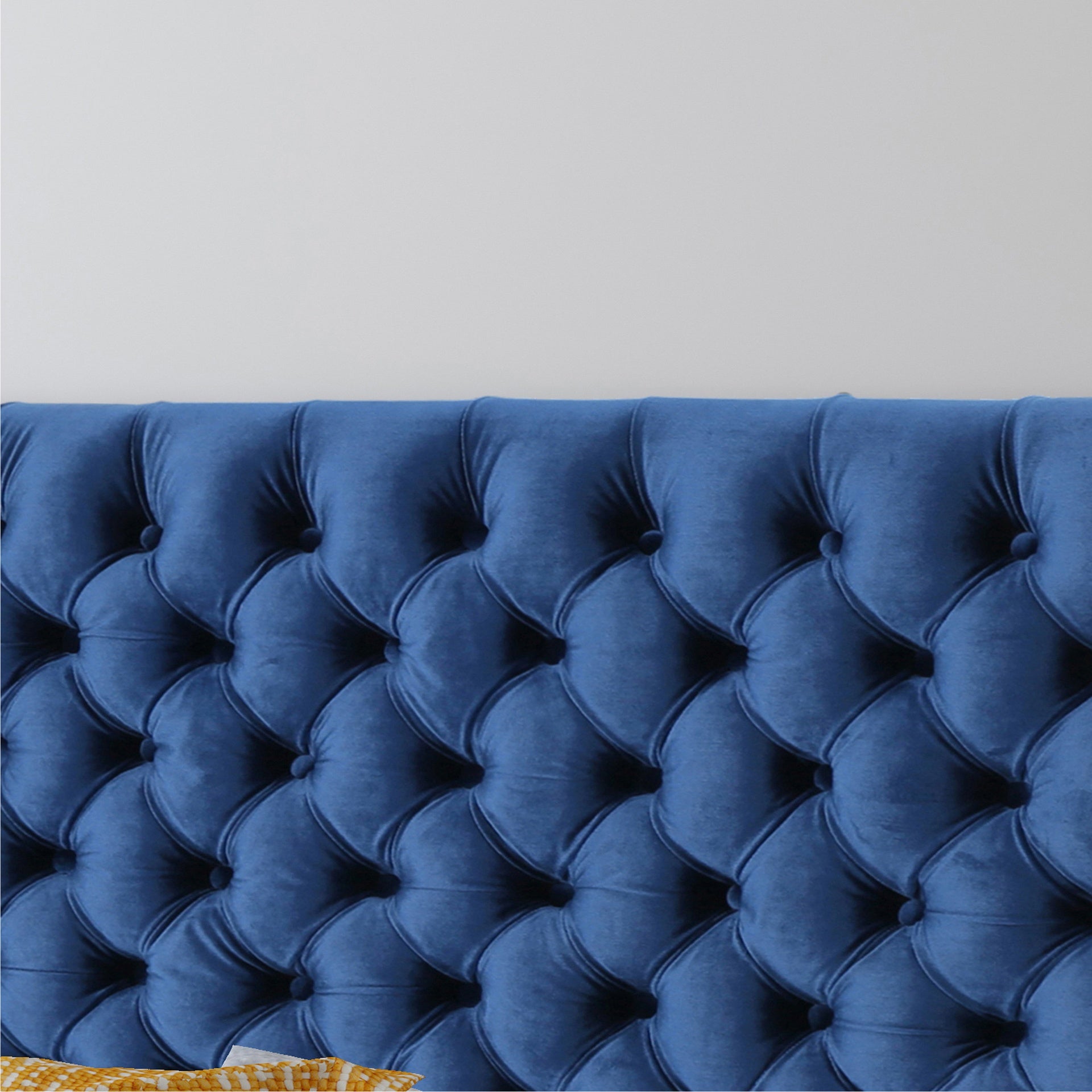 Tufted Upholstered Queen Size Bed Headboard in Modern Button Design, Adjustable Solid Wood Head Board, Solid Wood Head Board with Durable Metal Legs in Bedroom