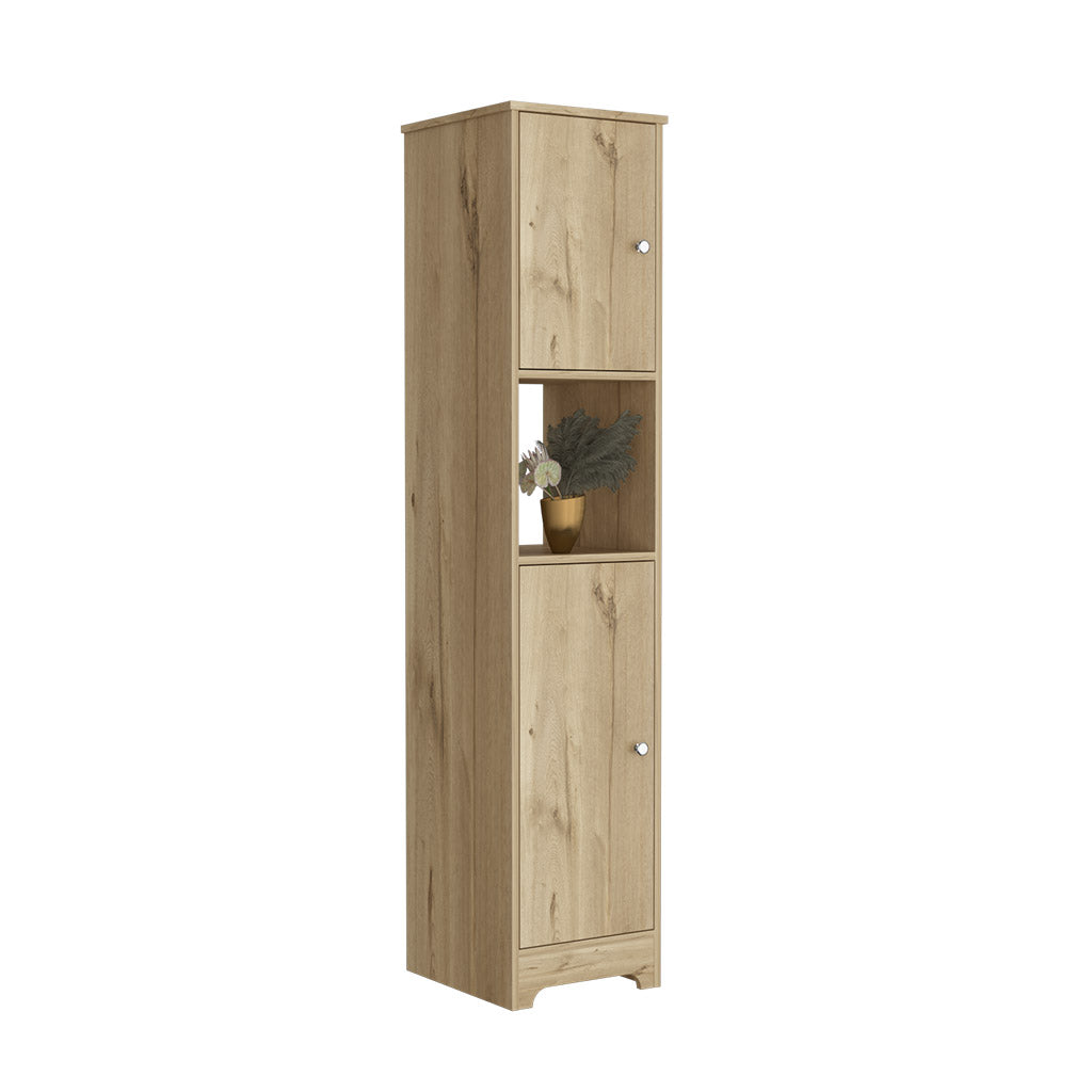 Linen Cabinet Albany, Four Interior Shelves, Light Oak Finish