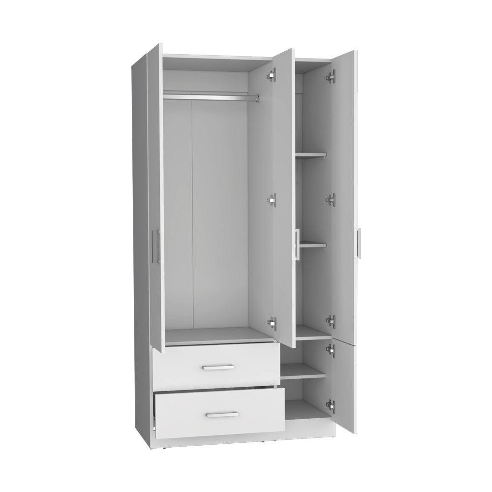 Four Door Armoire Crosby, Bedroom, White