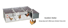 Large Chicken Coop with Run, 20.93 Sq Ft Outdoor Poultry Cage, Weatherproof Asphalt Roof, Wooden Hen House with Nesting Box & Secure Lock for Backyard Use