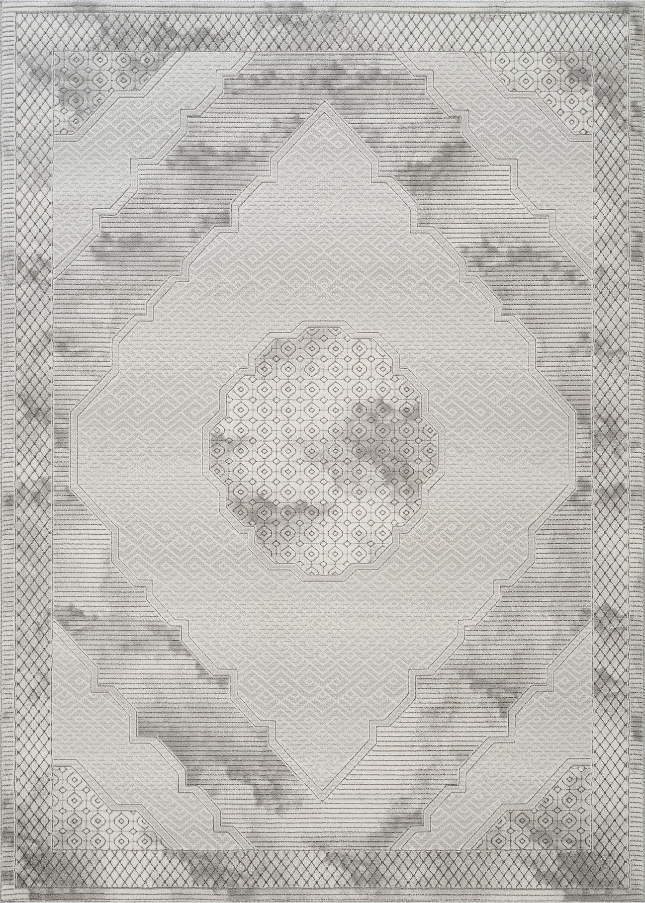 Geometrix GC_DIM1004 Gray 5 ft. 3 in. x 7 ft. 3 in. Area Rug