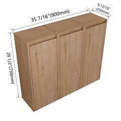 36" Bathroom Side Cabinet, 3-Soft Close Doors, Float Mounting Design, 12*3(KD-Packing)