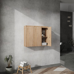 36" Bathroom Side Cabinet, 3-Soft Close Doors, Float Mounting Design, 12*3(KD-Packing)