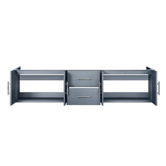 Dark Grey Double Bath Vanity 80 in. W x 22 in. D, with Carrara Marble Top