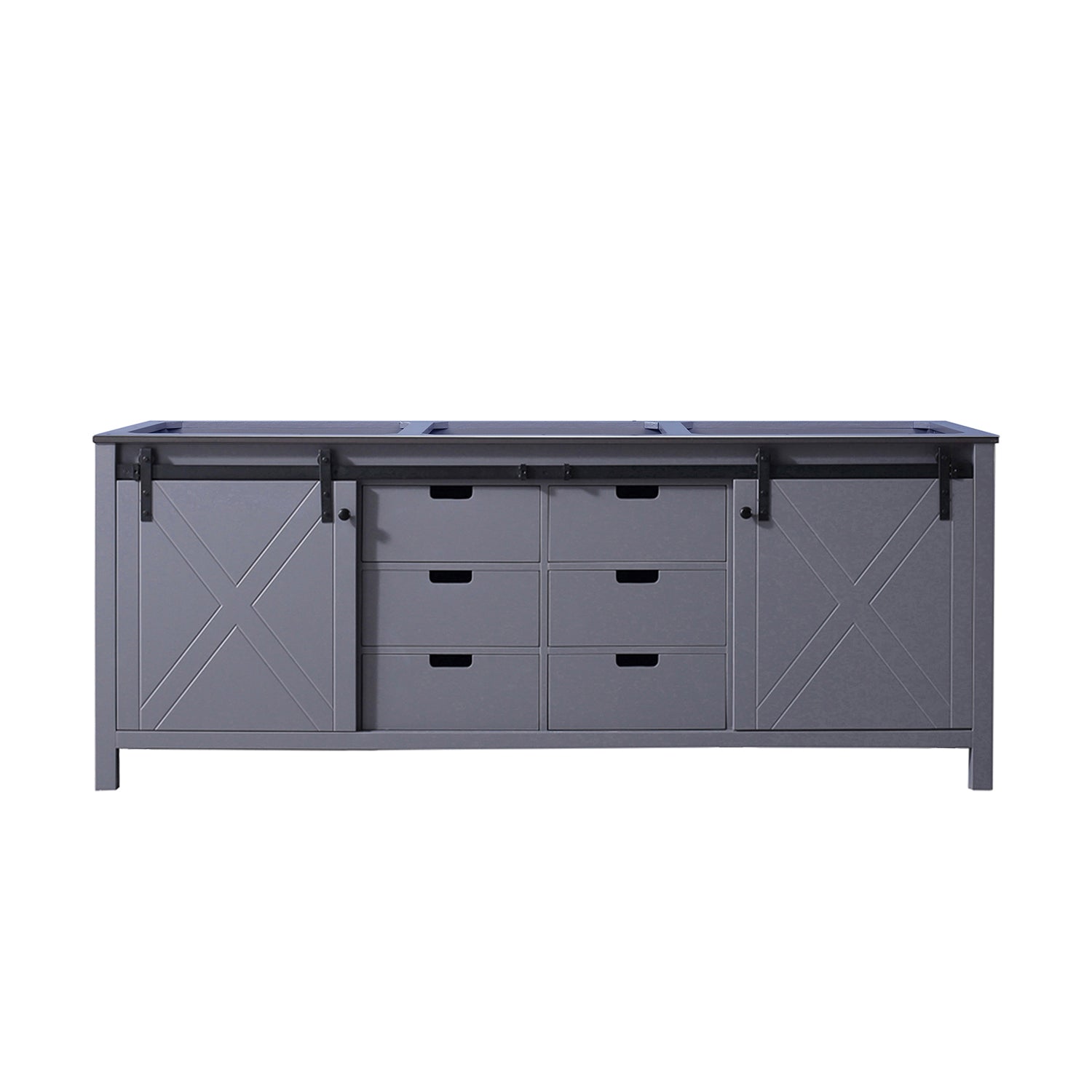 Dark Grey Double Bath Vanity 84 in. W x 22 in. D