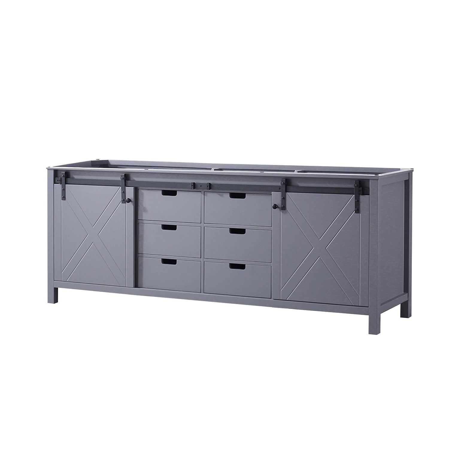 Dark Grey Double Bath Vanity 84 in. W x 22 in. D