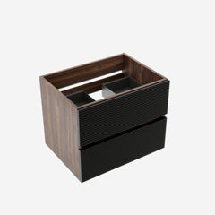 24' Bathroom Vanity with double Soft Black Drawers, Wall Mounted Floating Bathroom Vanity for Modern Bathroom, KD