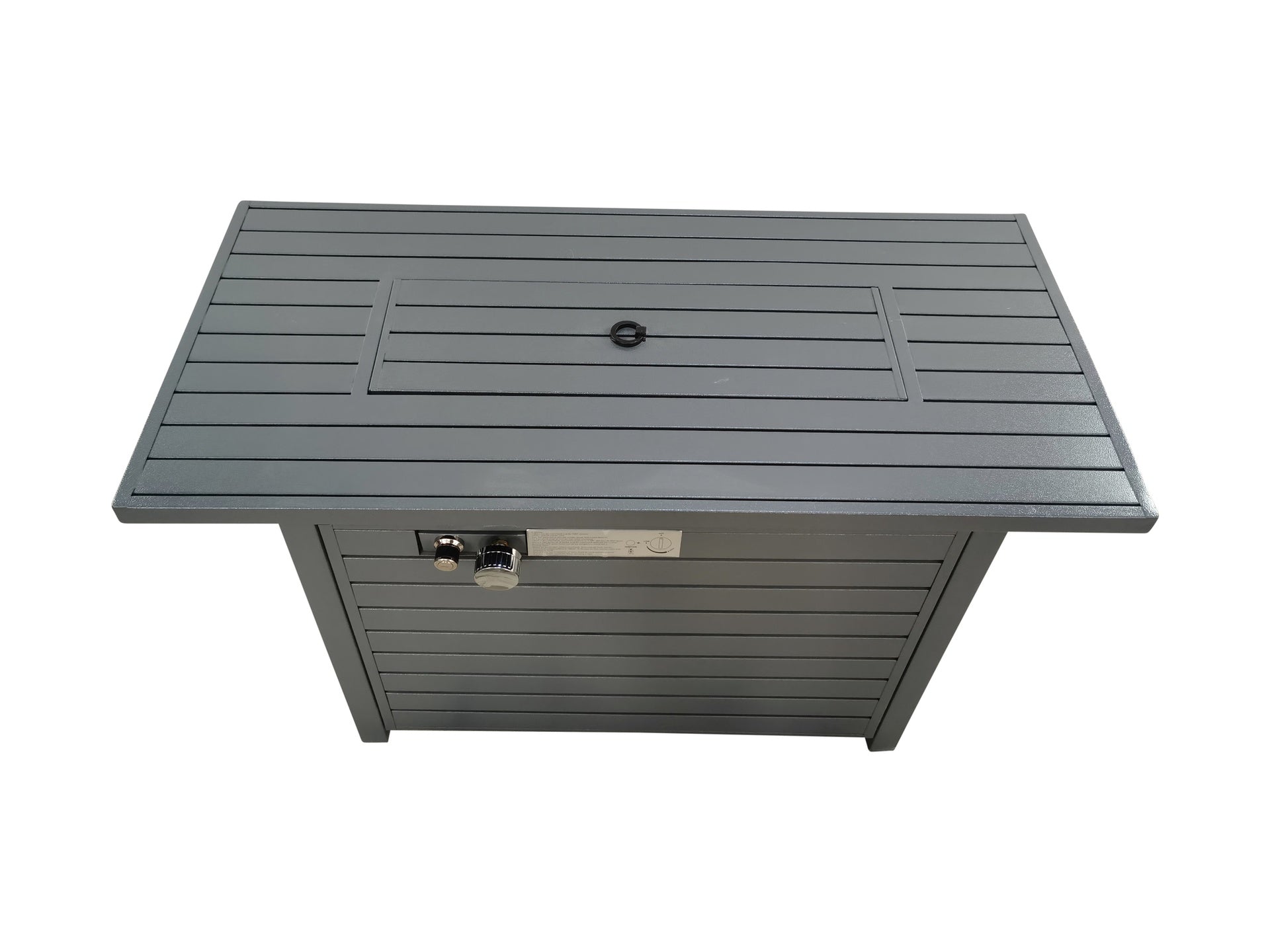 11'' H x 42'' L Steel Propane Outdoor Fire Pit Table with Lid