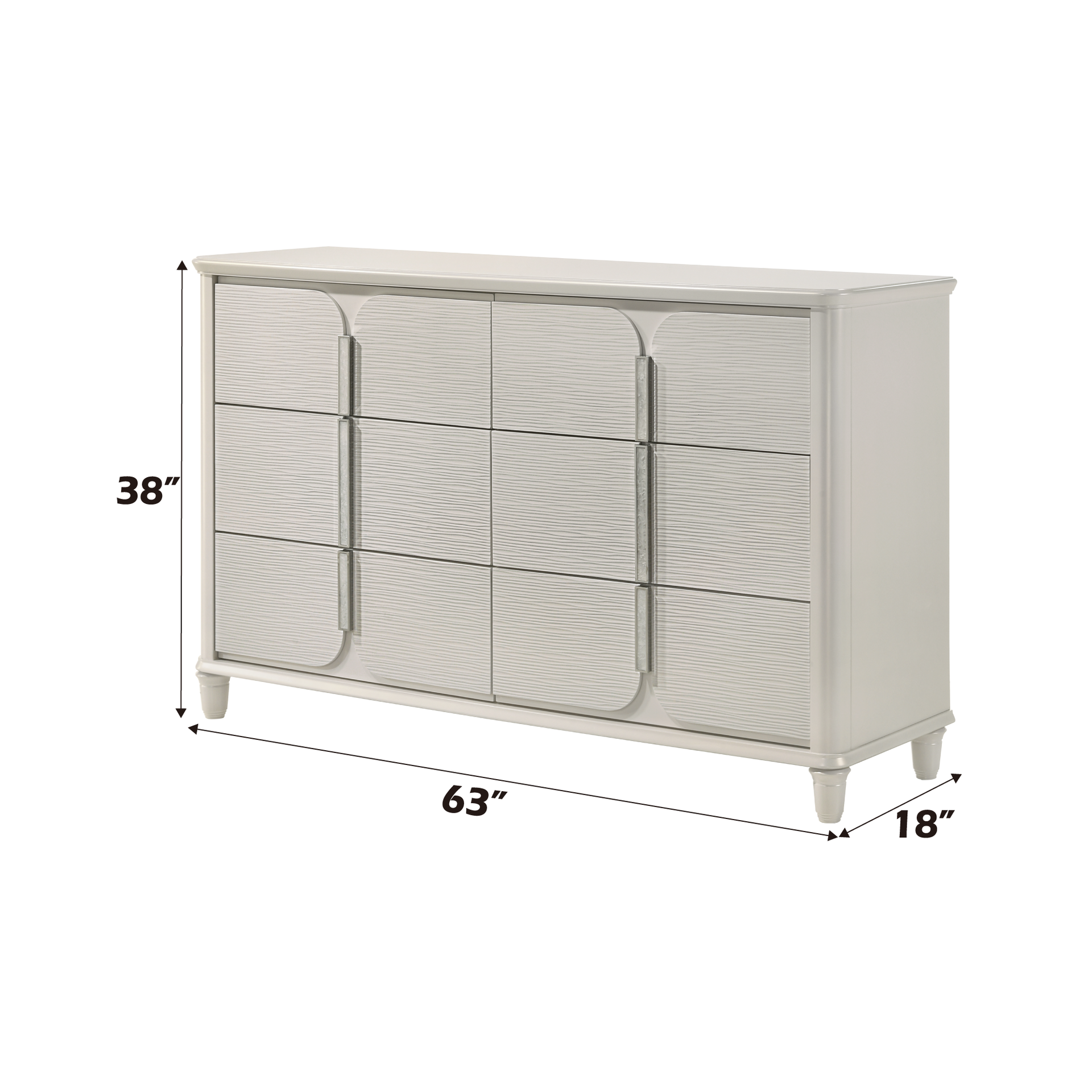 Laveda Pearl White Finish Dresser